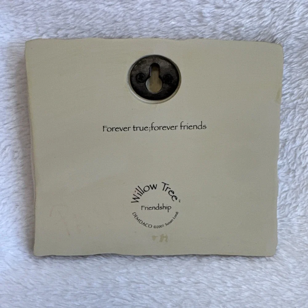Willow Tree Friendship Plaque Susan Lordi DEMDACO 2001 Forever True Friends‎ 4x4